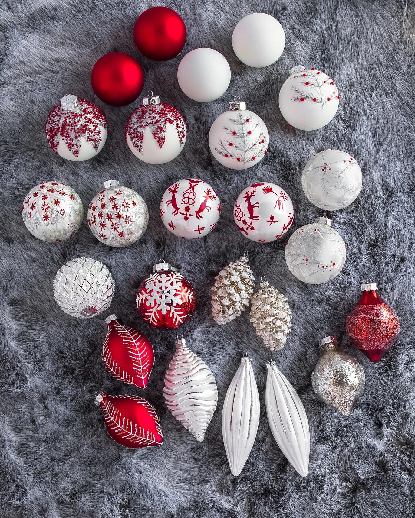 Nordic Frost Christmas Bauble Collection