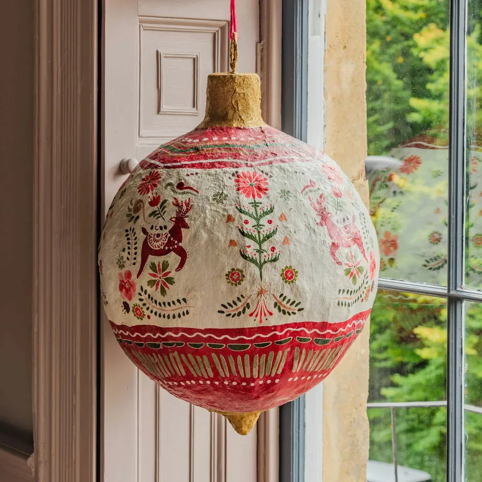 Giant Folk Art Christmas Bauble