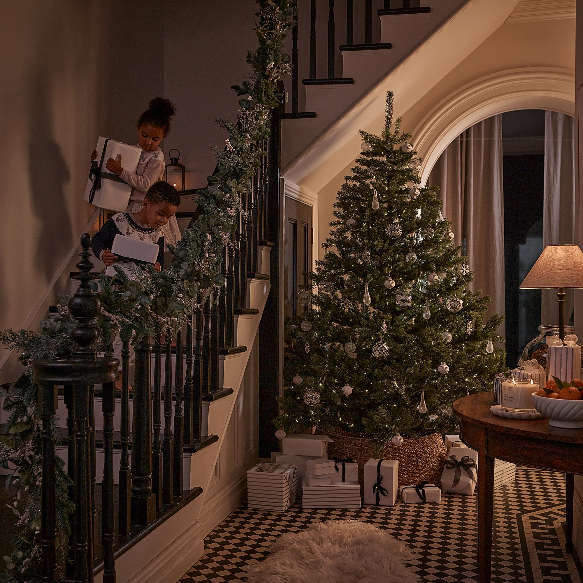 7.5ft Symons Pre-Lit Christmas Tree and Tree Skirt