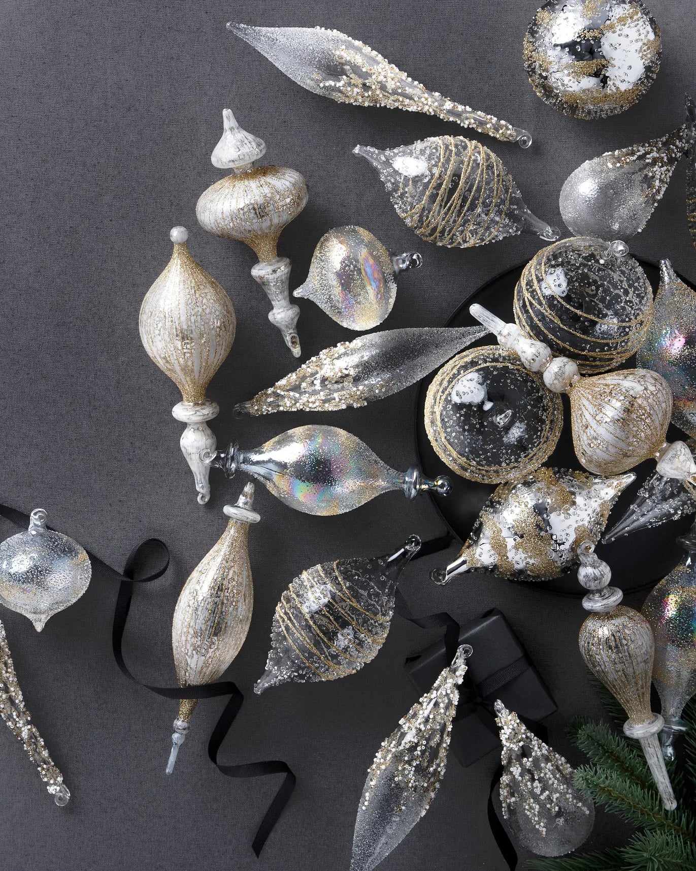 Winter White Christmas Bauble Collection