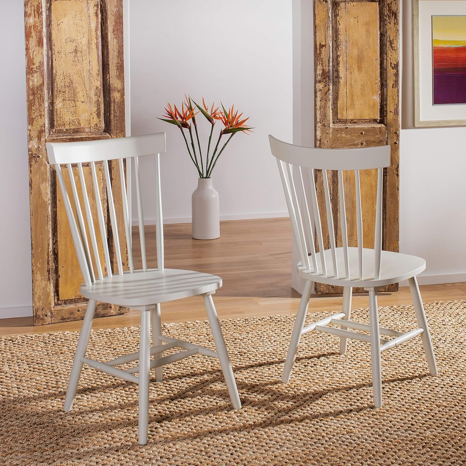Parker Parkse Off White Side Chair Set Of Two Dining Chairs