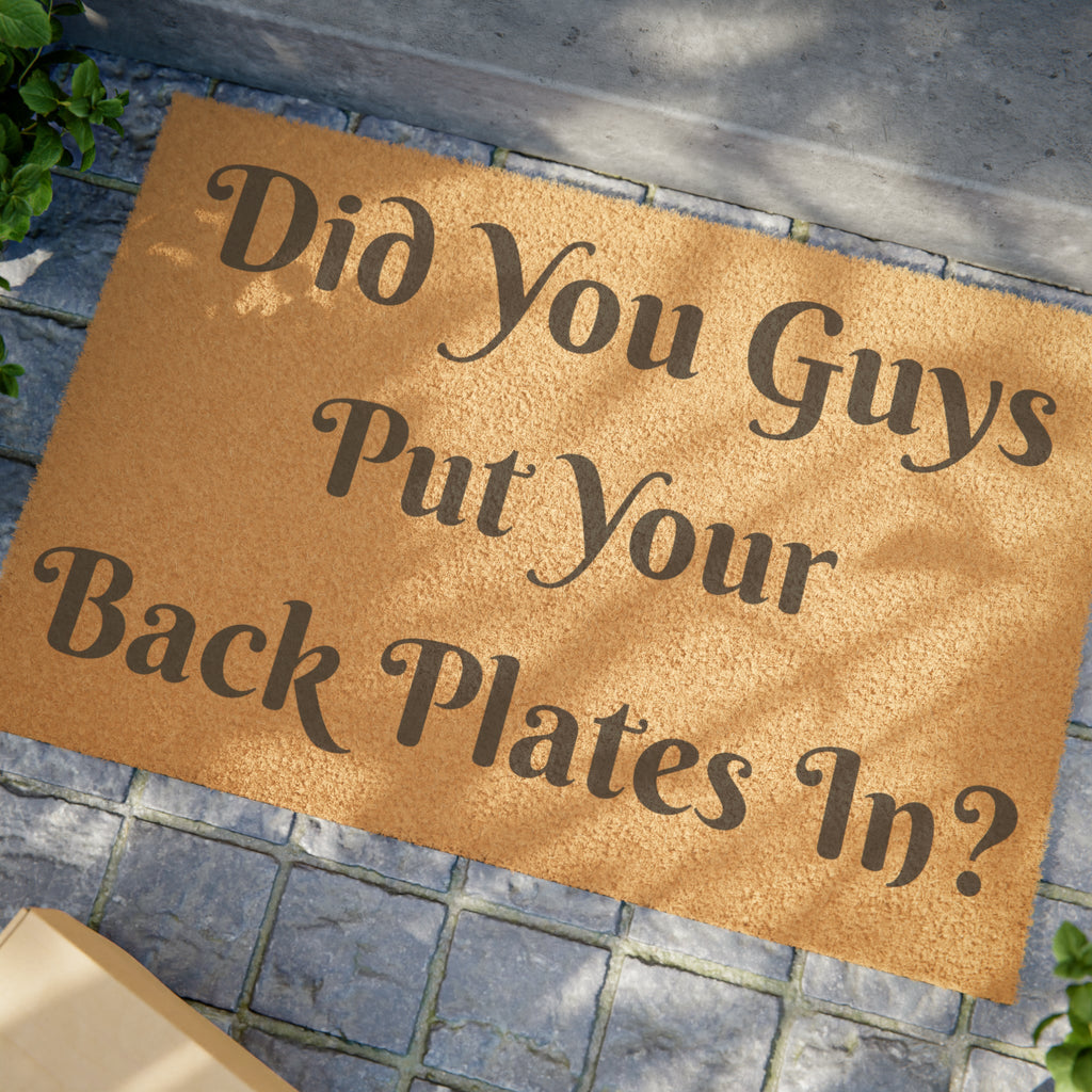 Homestuff: "Back Plates" Doormat