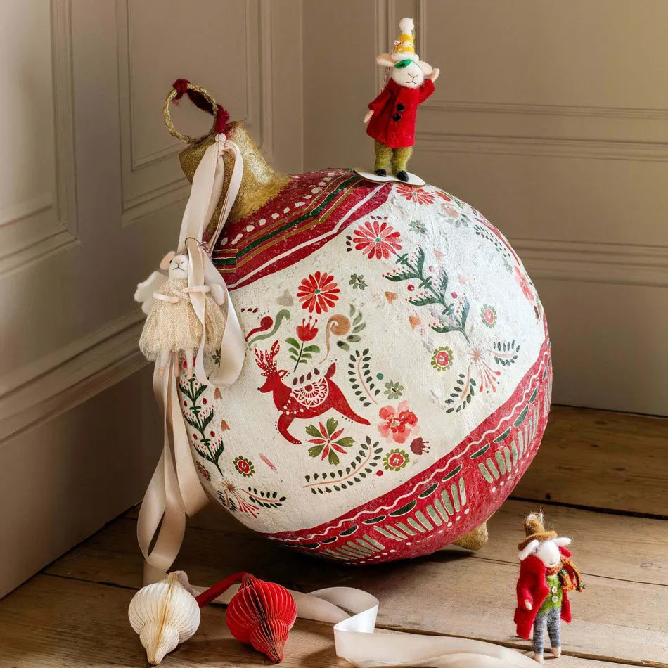 Giant Folk Art Christmas Bauble