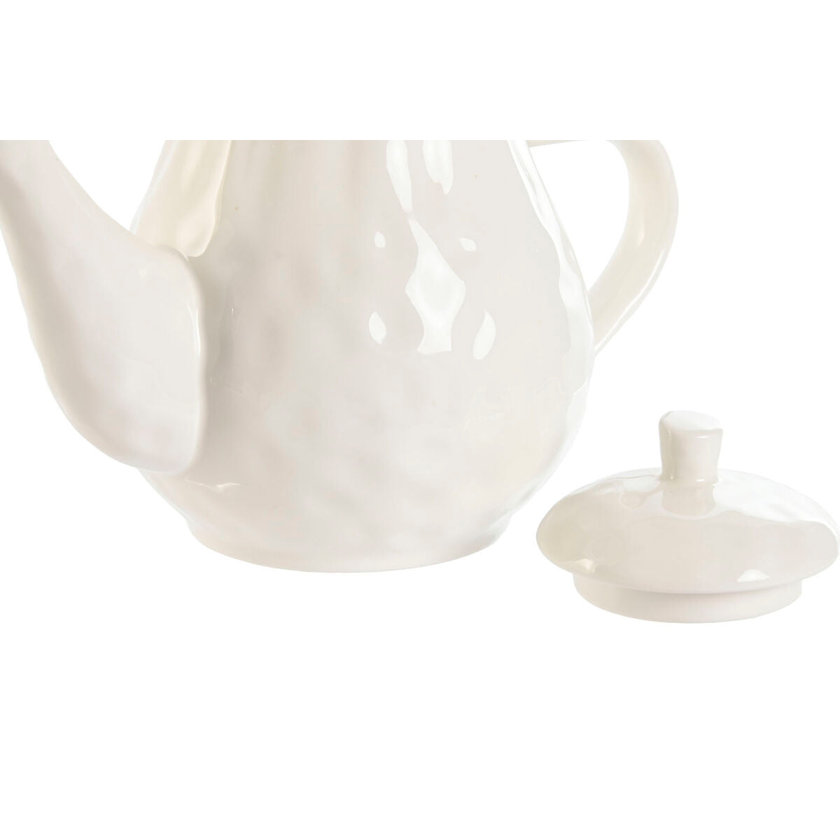 Teapot Home ESPRIT White Brown Porcelain 1 L