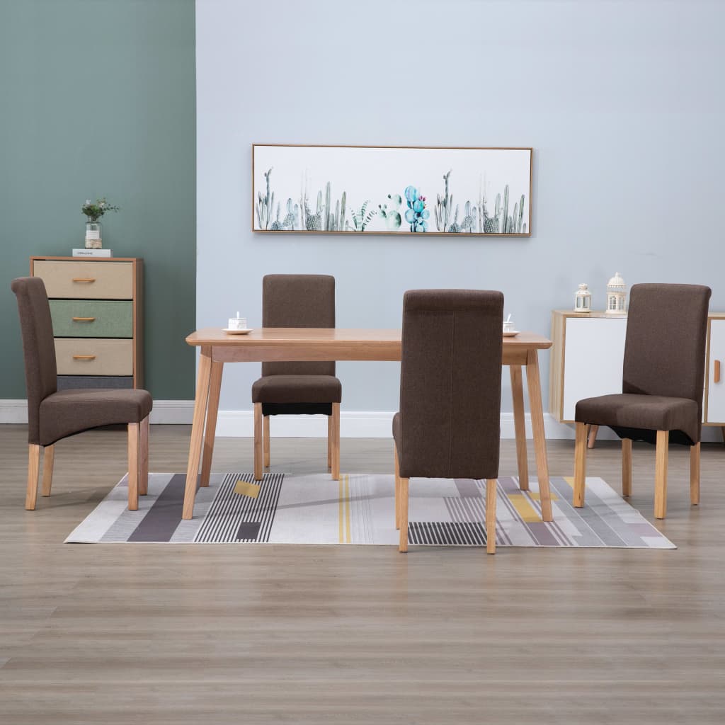 vidaXL Dining Chairs Accent Upholstered Side Chair with Wood Frame Fabric