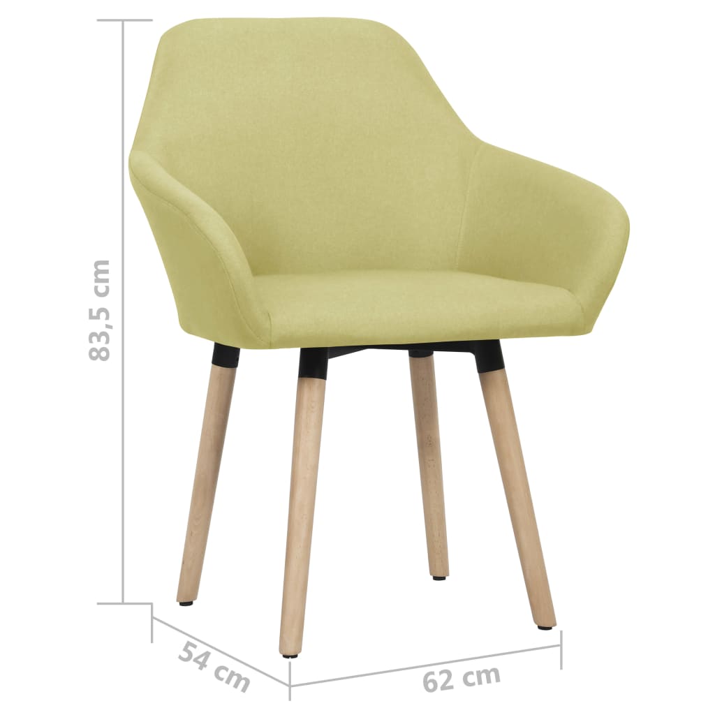 vidaXL Dining Chair Accent Upholstered Arm Chair with Solid Wood Legs Fabric