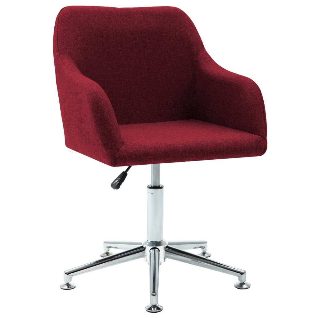 NNEVL Swivel Dining Chair Wine Red Fabric