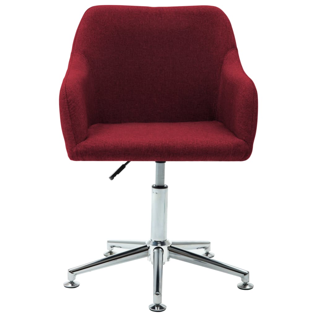 NNEVL Swivel Dining Chair Wine Red Fabric