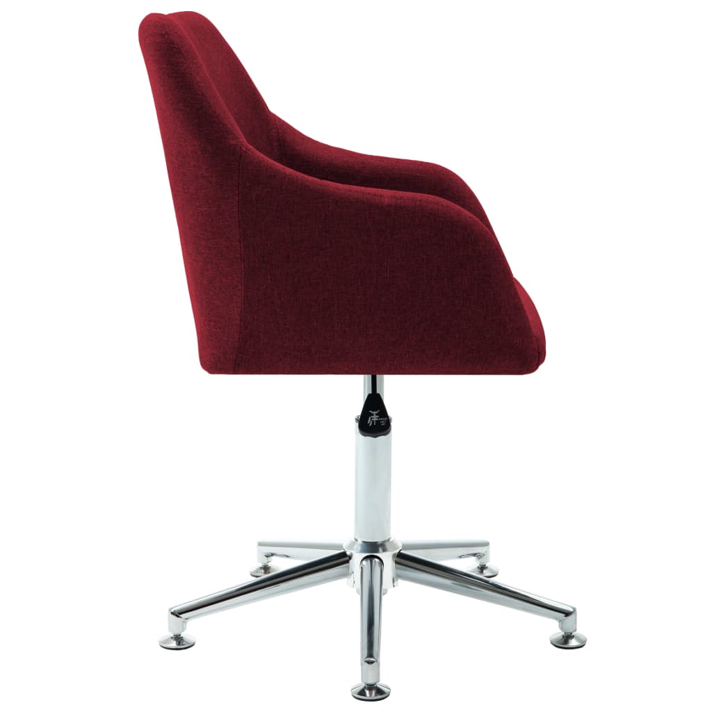 NNEVL Swivel Dining Chair Wine Red Fabric