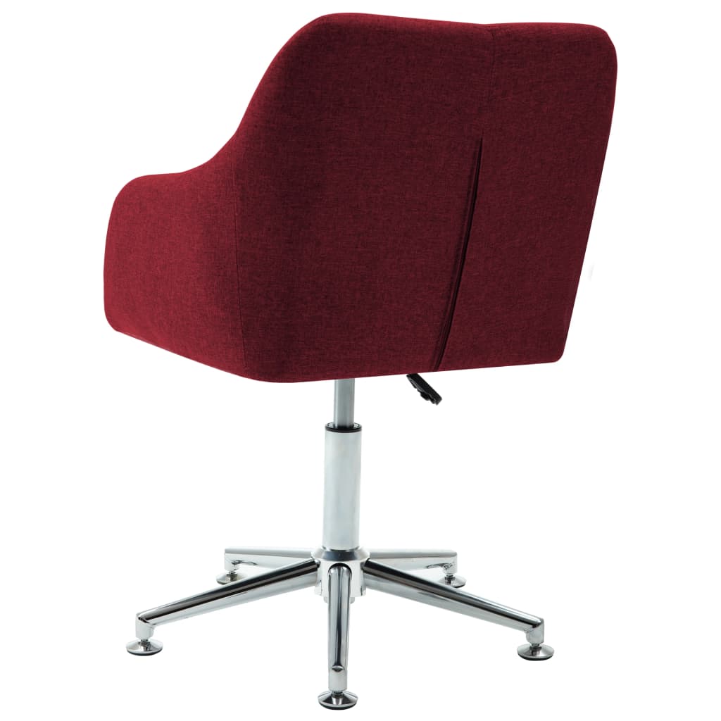 NNEVL Swivel Dining Chair Wine Red Fabric