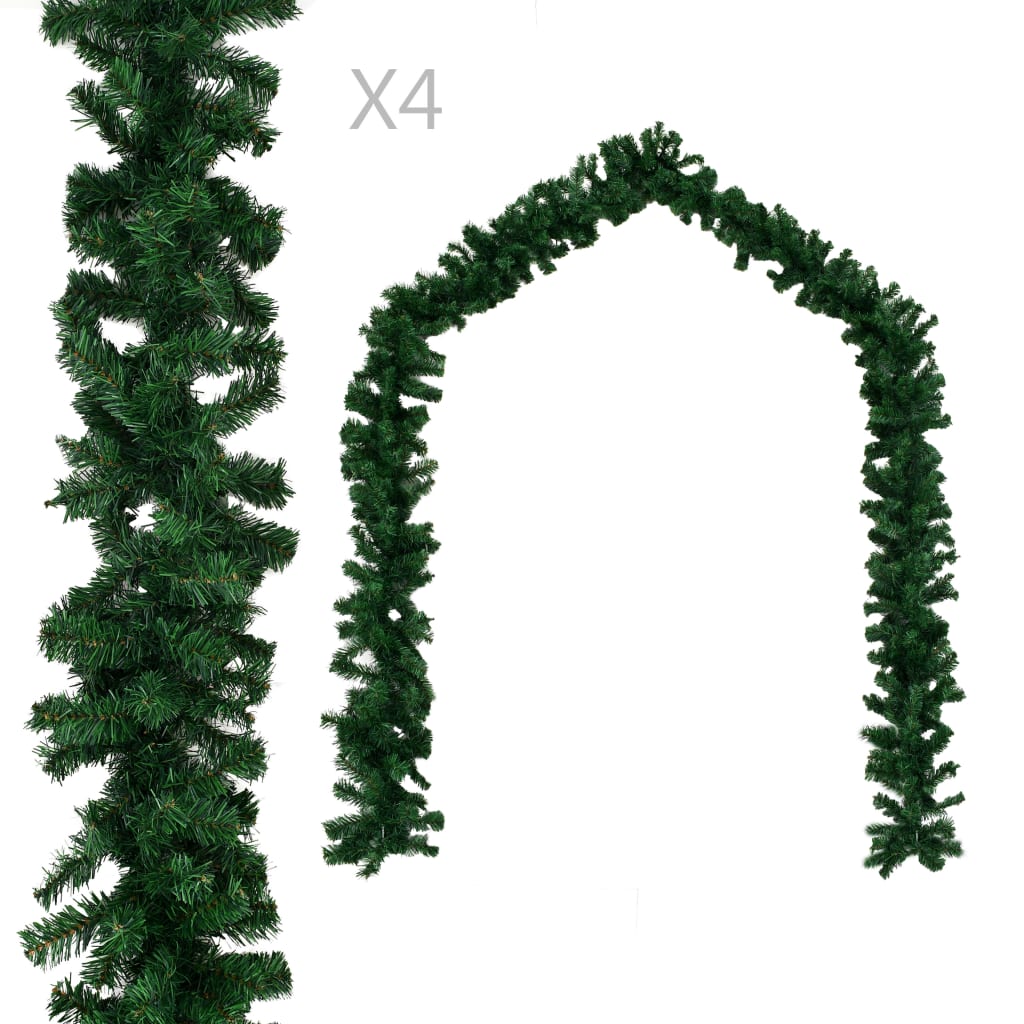 vidaXL Christmas Garland for Holiday Artificial Christmas Garland 4 pcs PVC
