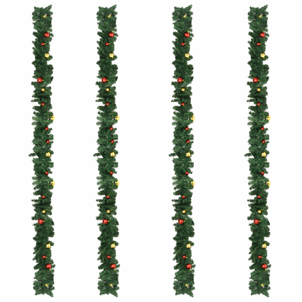 vidaXL Christmas Garland for Holiday Artificial Christmas Garland 4 pcs PVC