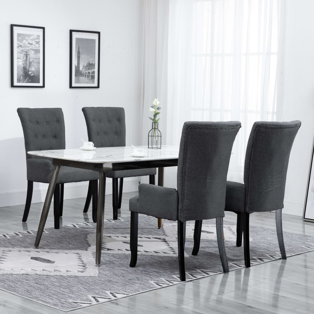 vidaXL Dining Chairs Accent Dining Chair with Armrests for Home Kitchen Fabric