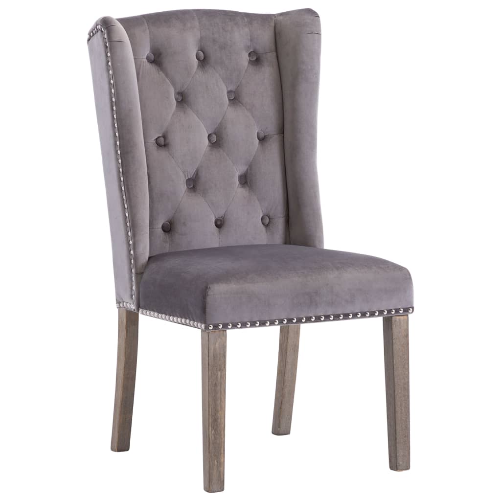 NNEVL Dining Chair Grey Velvet