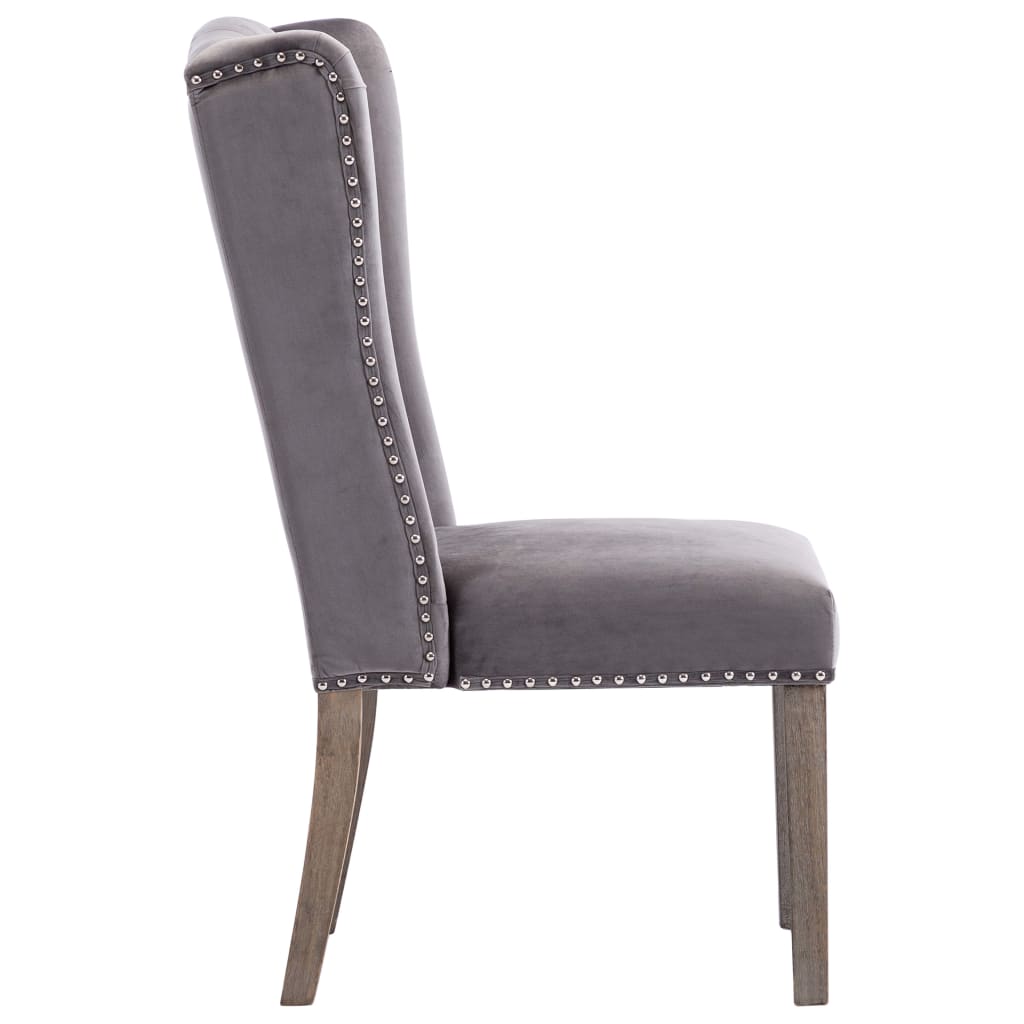 NNEVL Dining Chair Grey Velvet