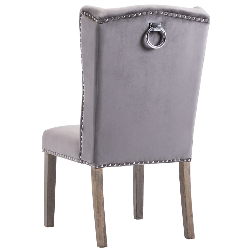 NNEVL Dining Chair Grey Velvet