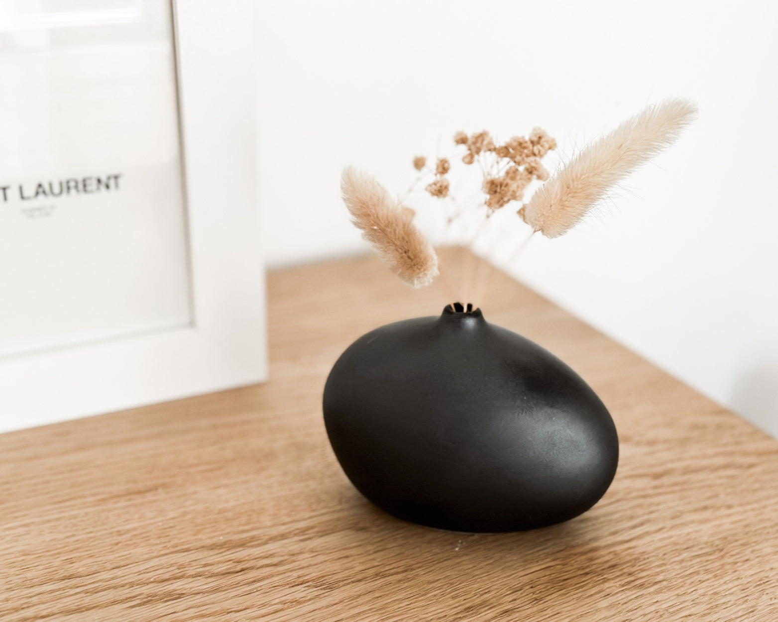 Joseline Ceramic Decorative Black Vase