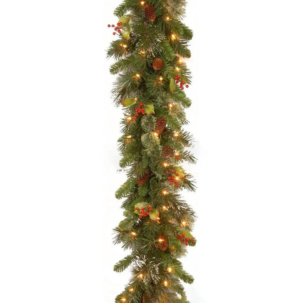 NNEOBA Christmas Garlands with Pinecones and Red Berries