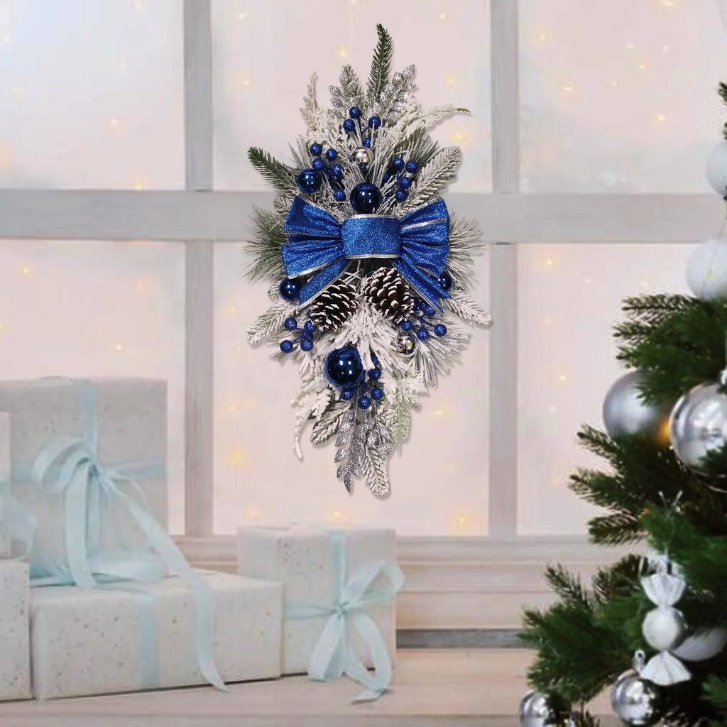 Christmas Wreath Rustic Double Pinecone Decor