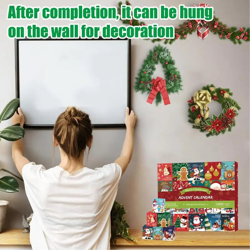 NNEOBA Christmas Puzzle Advent Calendar Jigsaw Puzzles for Adults and Kids