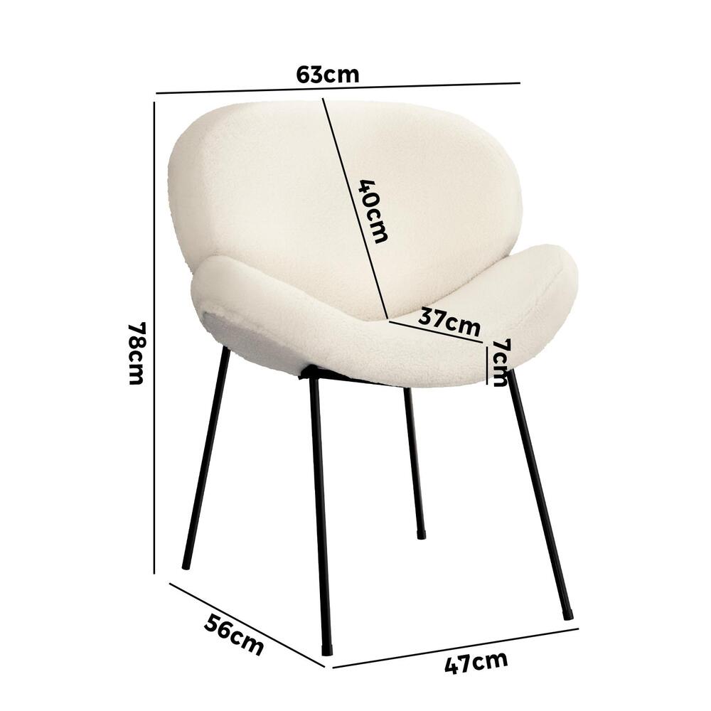 NNEED Dining Chair Sherpa Beige