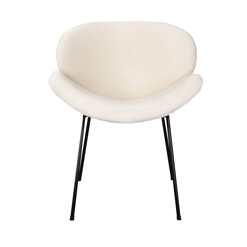 NNEED 2PCS Dining Chair Sherpa White