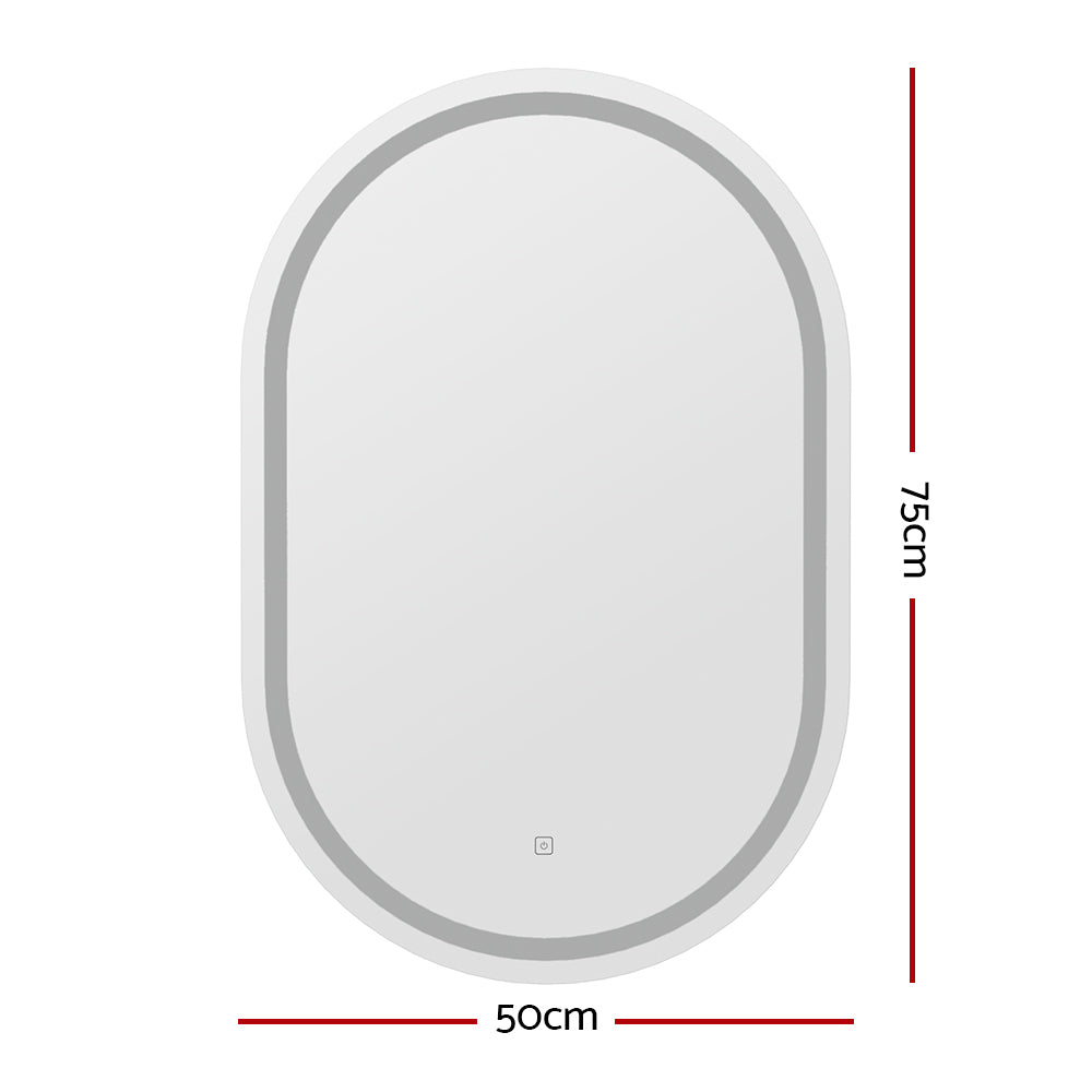 NNEDSZ LED Wall Mirror With Light 50X75CM Bathroom Decor Oval Mirrors Vanity