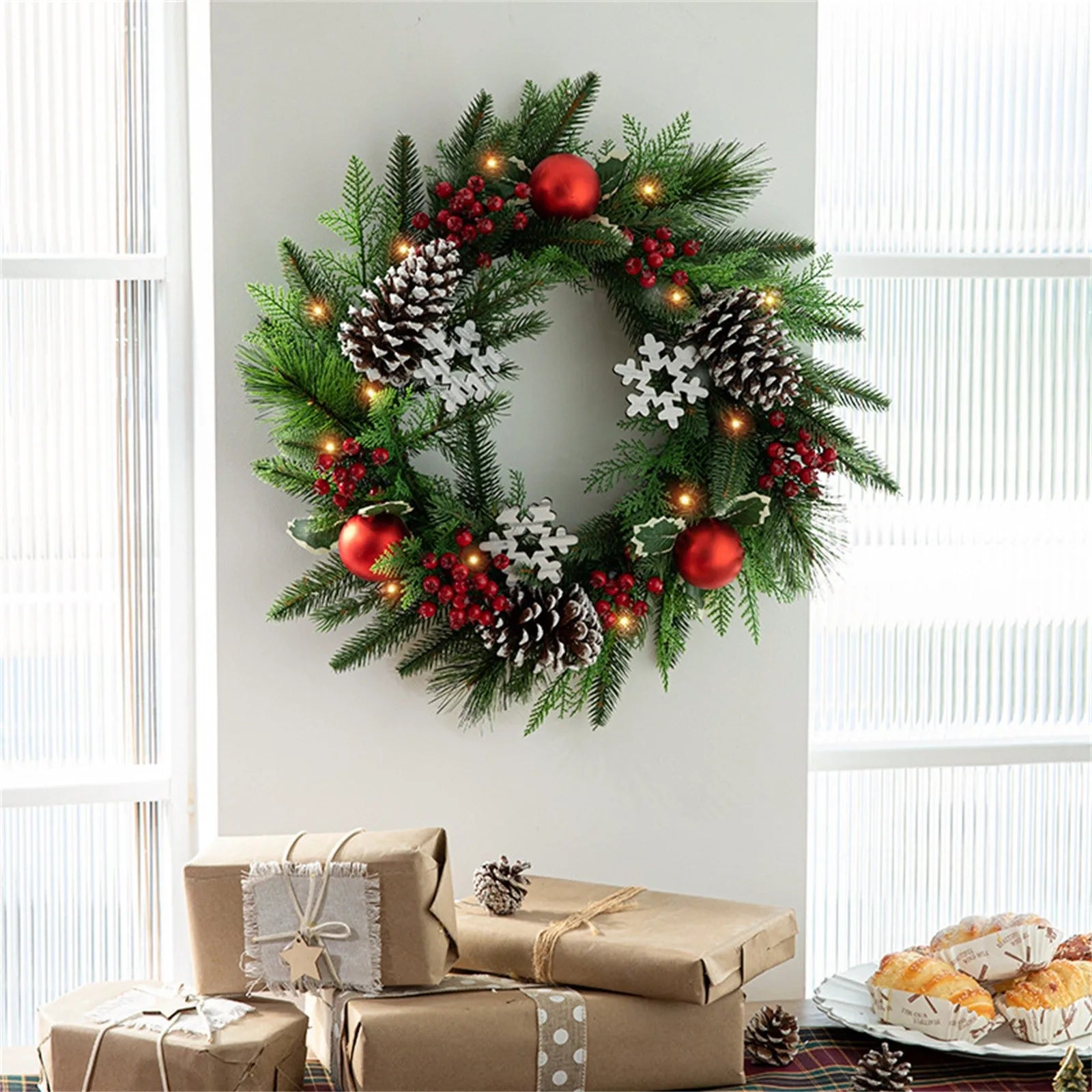 Artificial Christmas Wreath Door Hanging Decor