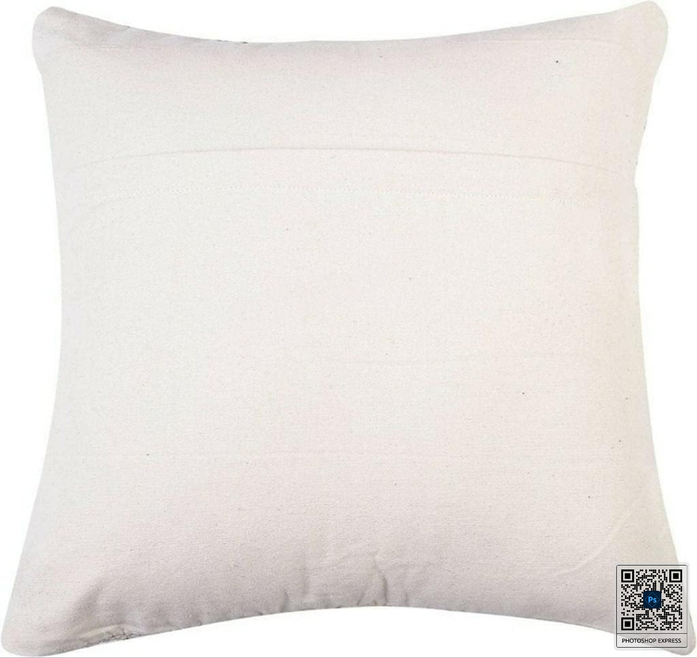 Textured Woven Cushion Cover with Fringes | Boho Cushion Cover | 40x40cm | Cotton Cushion Cover