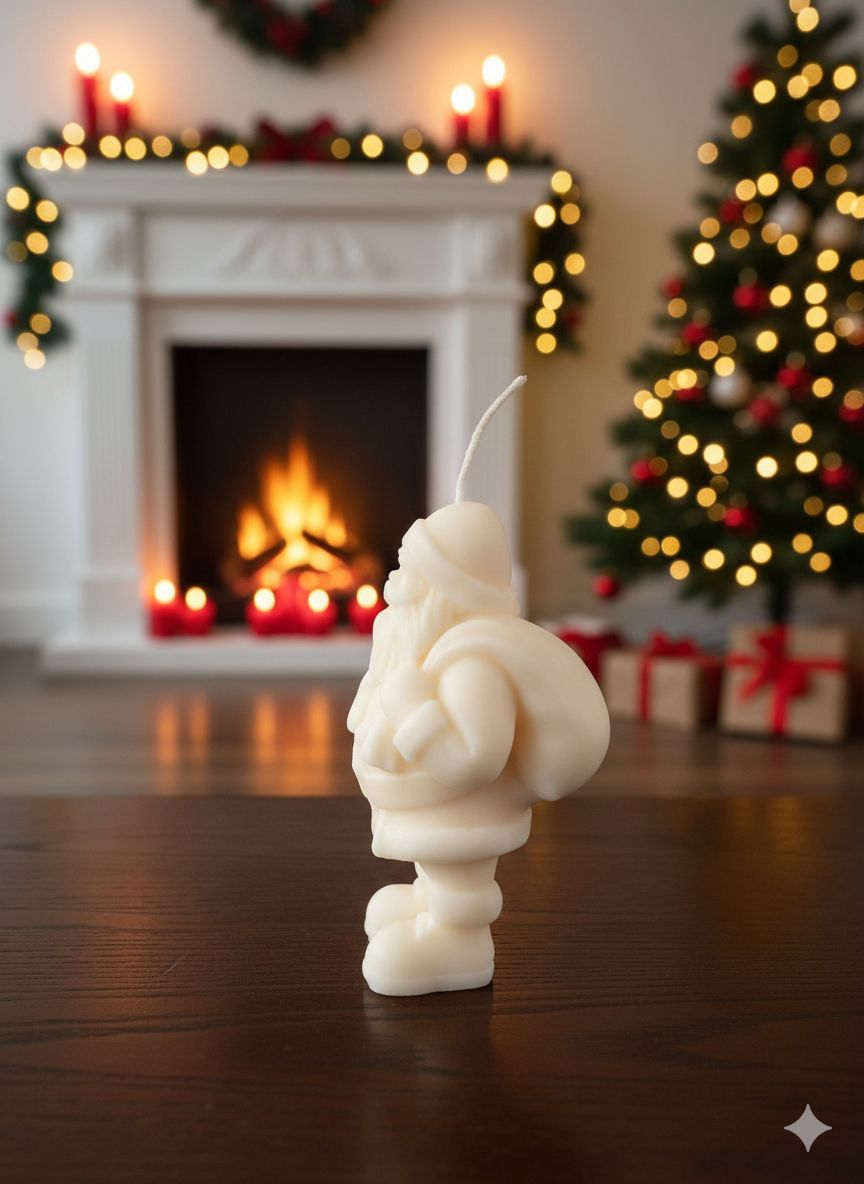Santa Candles for Festive Decor and Holiday Spirit