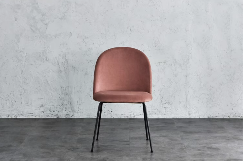 NNETB Light Luxury Velvet Dining Chair Modern Leisure Chair with Backrest Pink