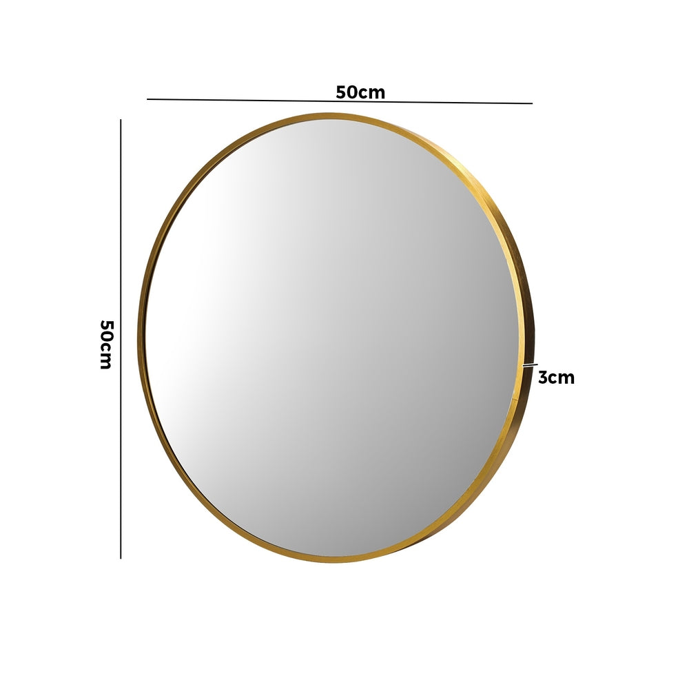 NNEED Wall Mirrors Round 50cm Gold