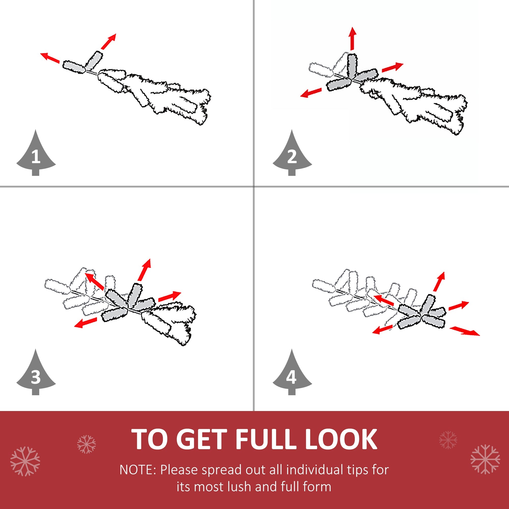 AOSOM Christmas Door Wreath, 60 cm Diameter | Direct Furnish