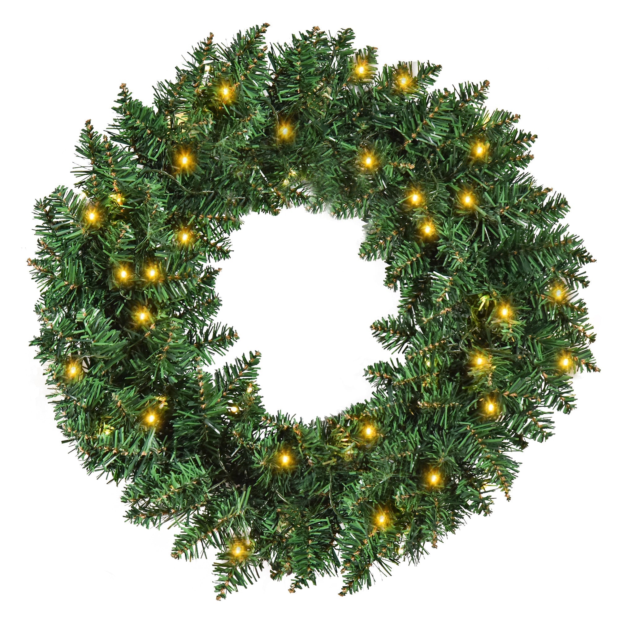 AOSOM Christmas Wreath Decoration, 50 LED Lights | Direct Furnish