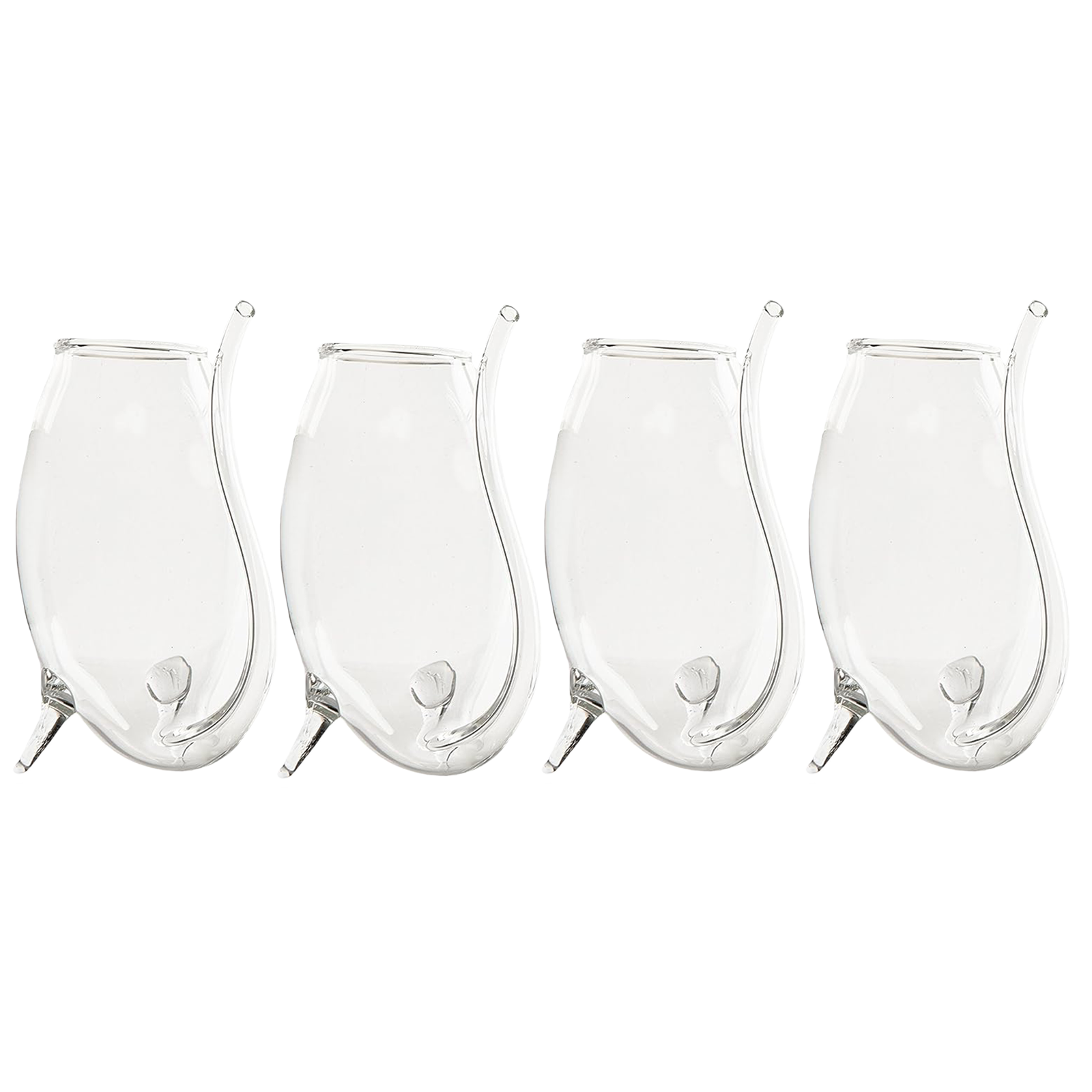 Crystal Port and Dessert Wine Sippers, Dry Sherry, Cordial, Aperitif & Nosing Copitas Tasting Glass - Dinner Drink Glassware Glasses | Set of 4 - 3 oz Sipper | - The Wine Savant