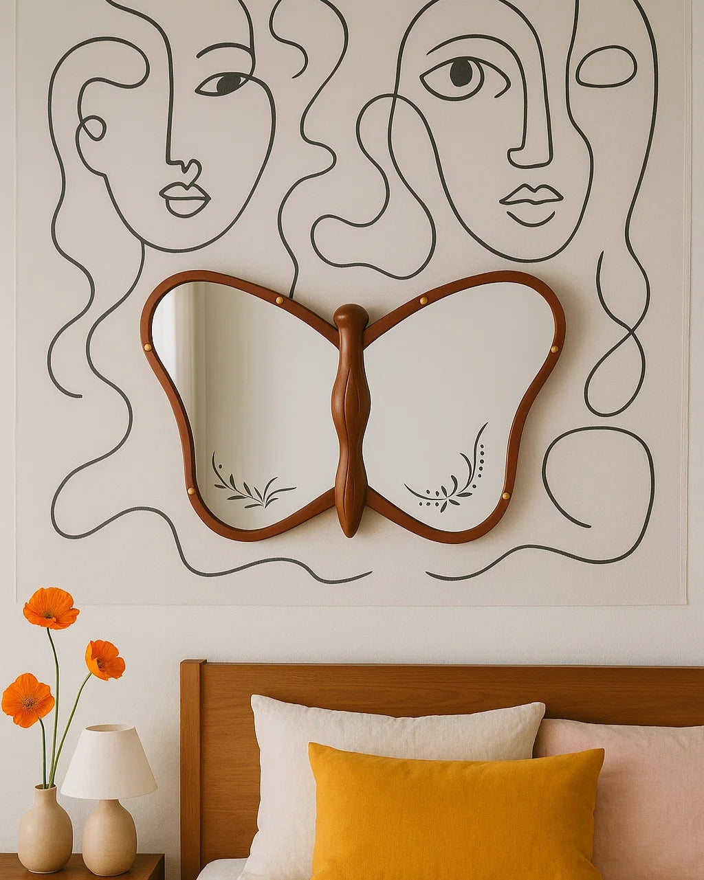 Vintage Butterfly Mirror