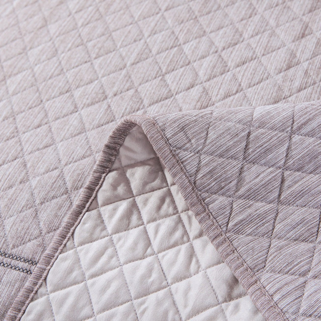 DaDa Bedding Whimsical Lavender Grey Cottage Soft Quilted Coverlet Bedspread Set (JHW866)