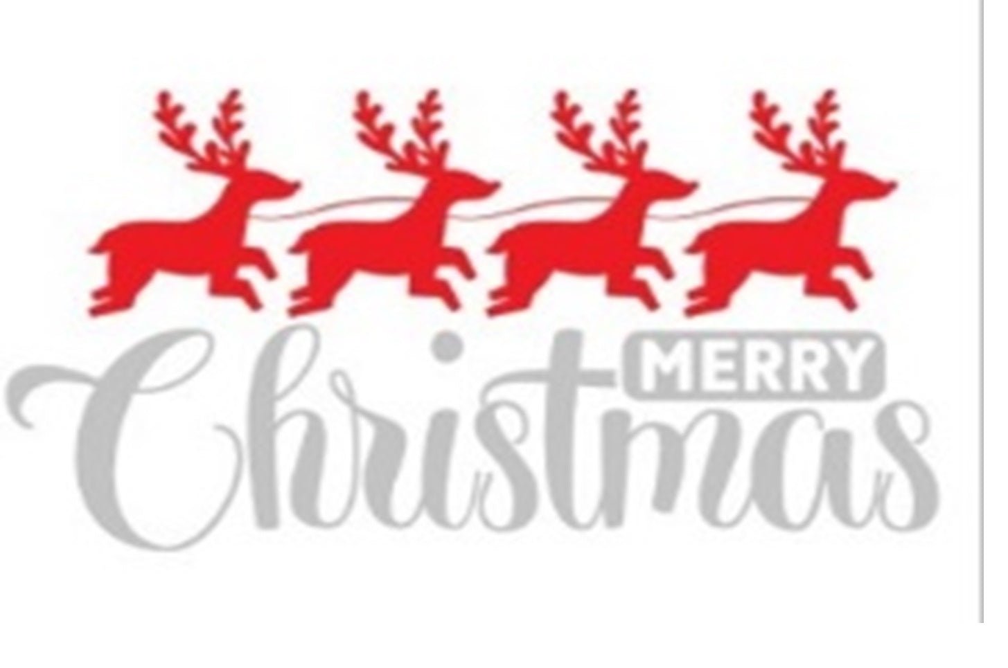 Costwise Coir Doormat, 60cm x 40cm - 'Merry Christmas' (Red/Silver) | Direct Furnish