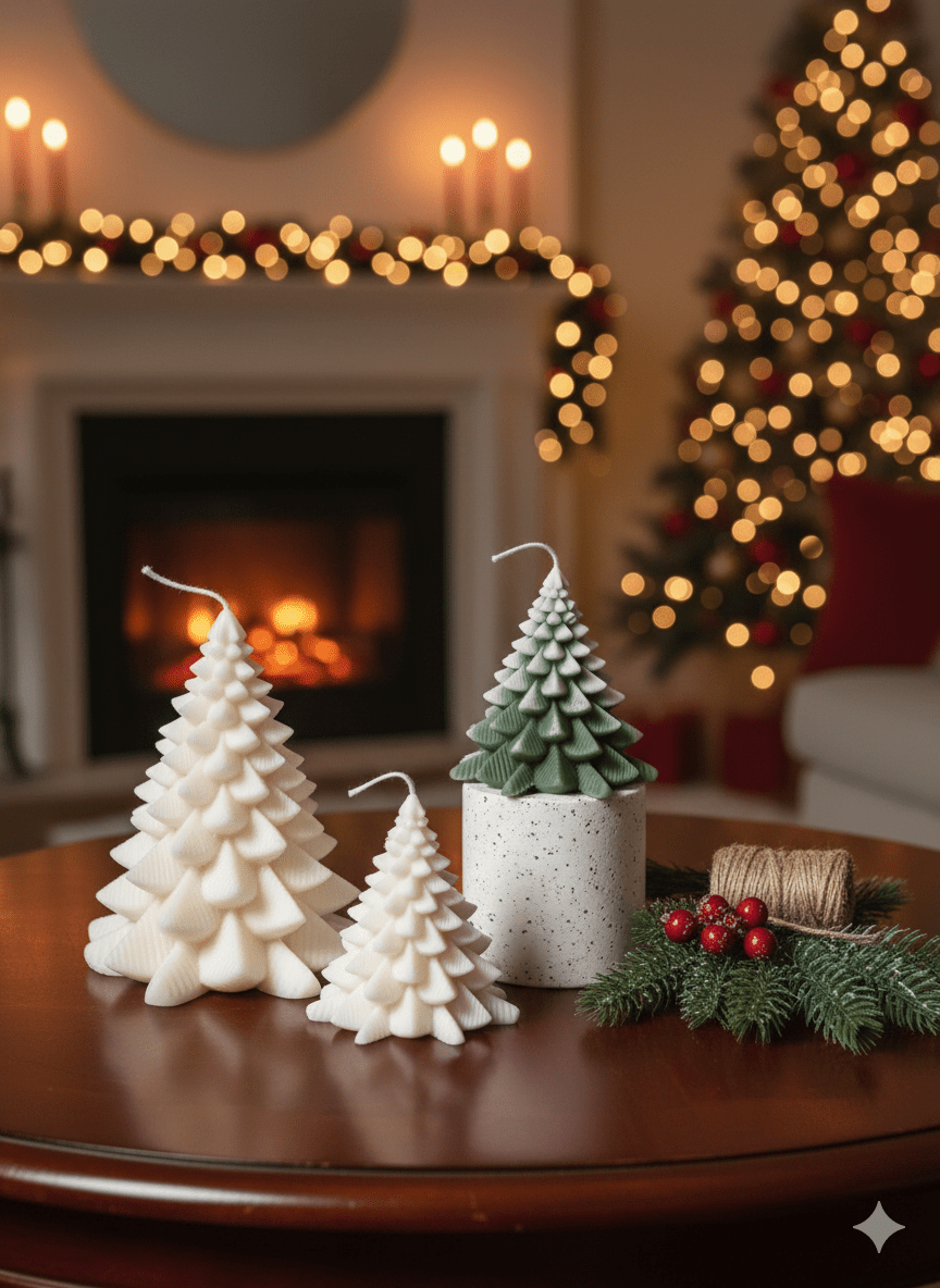 Crazy About Candles Christmas Fir Tree Candles - Festive Holiday Decor for Your Home | Direct Furnish