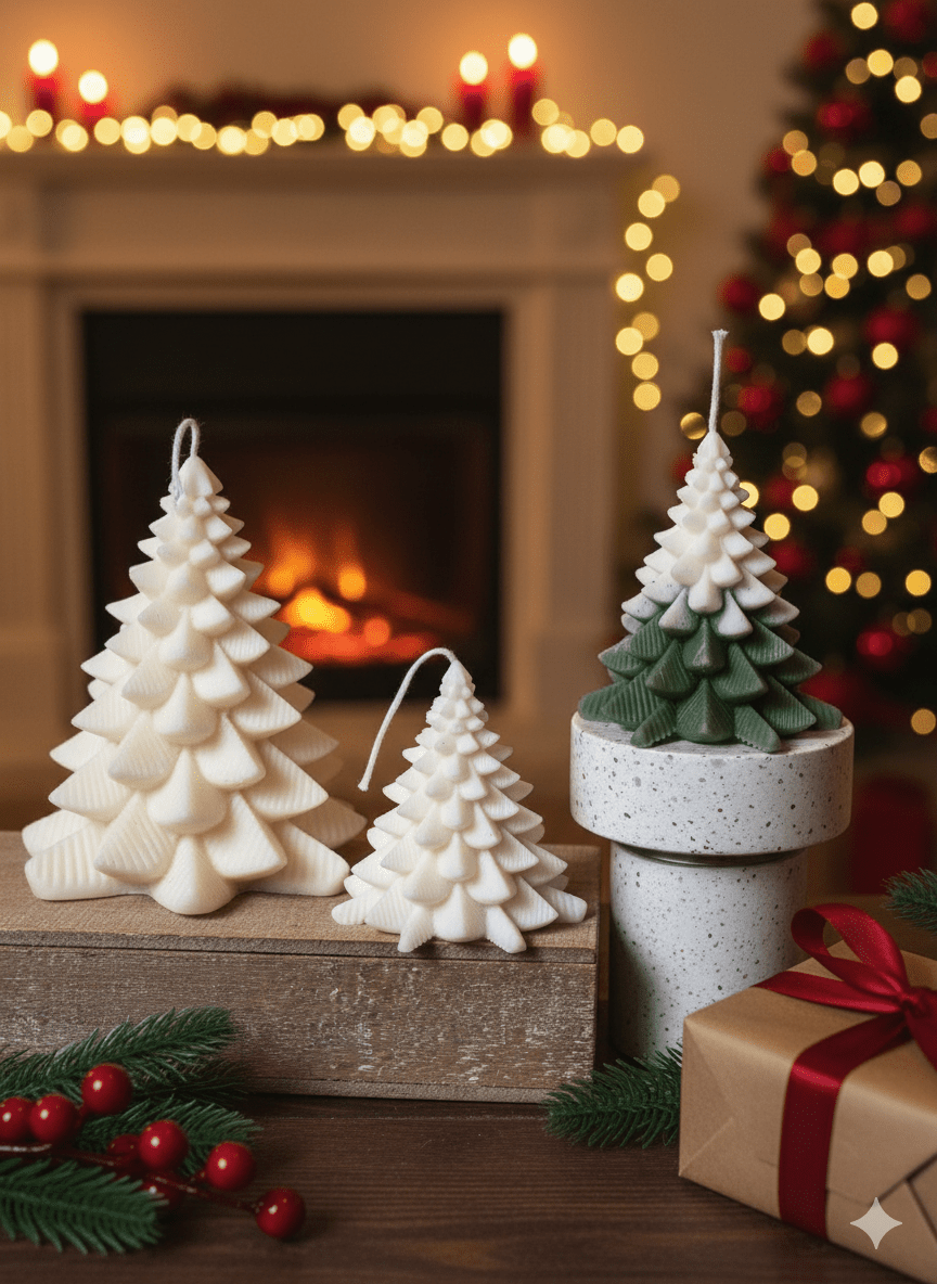 Crazy About Candles Christmas Fir Tree Candles - Festive Holiday Decor for Your Home | Direct Furnish