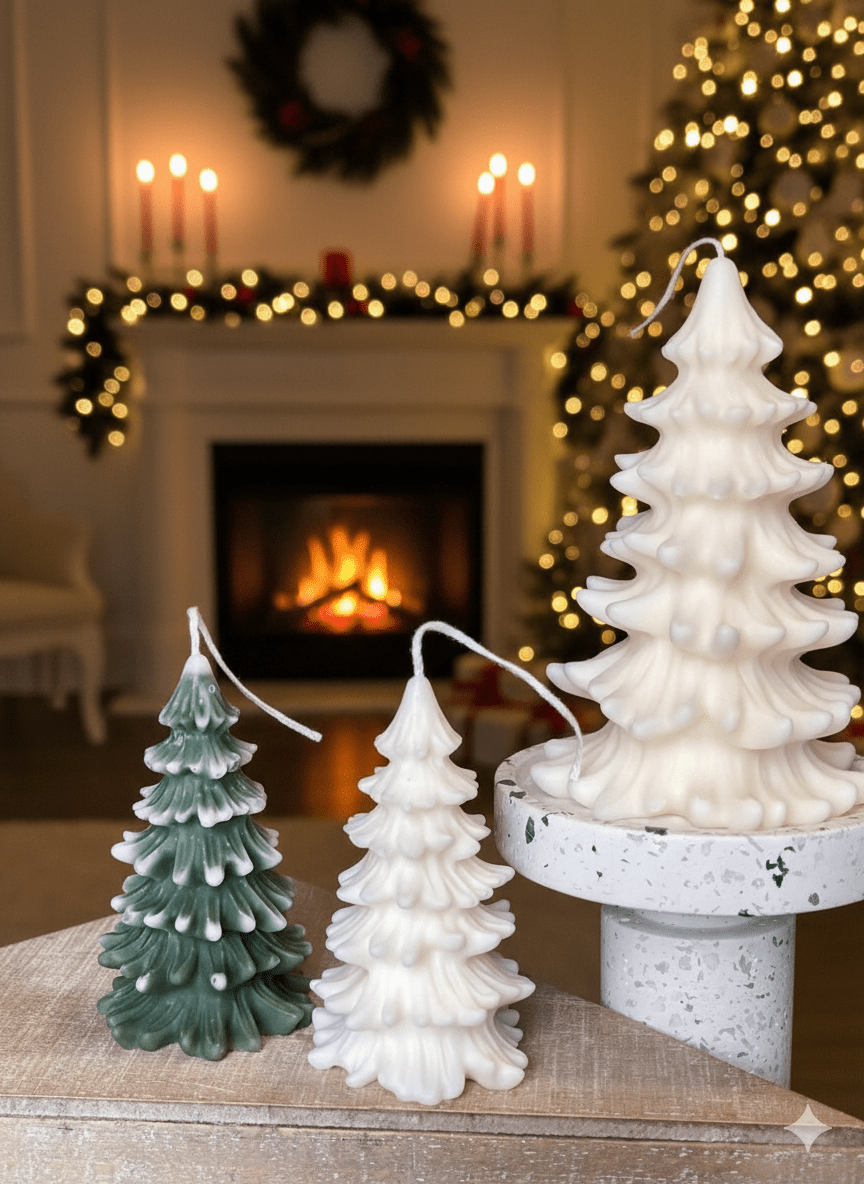 Crazy About Candles Christmas Tree Candles - Cedar Trees Holiday Decor | Direct Furnish