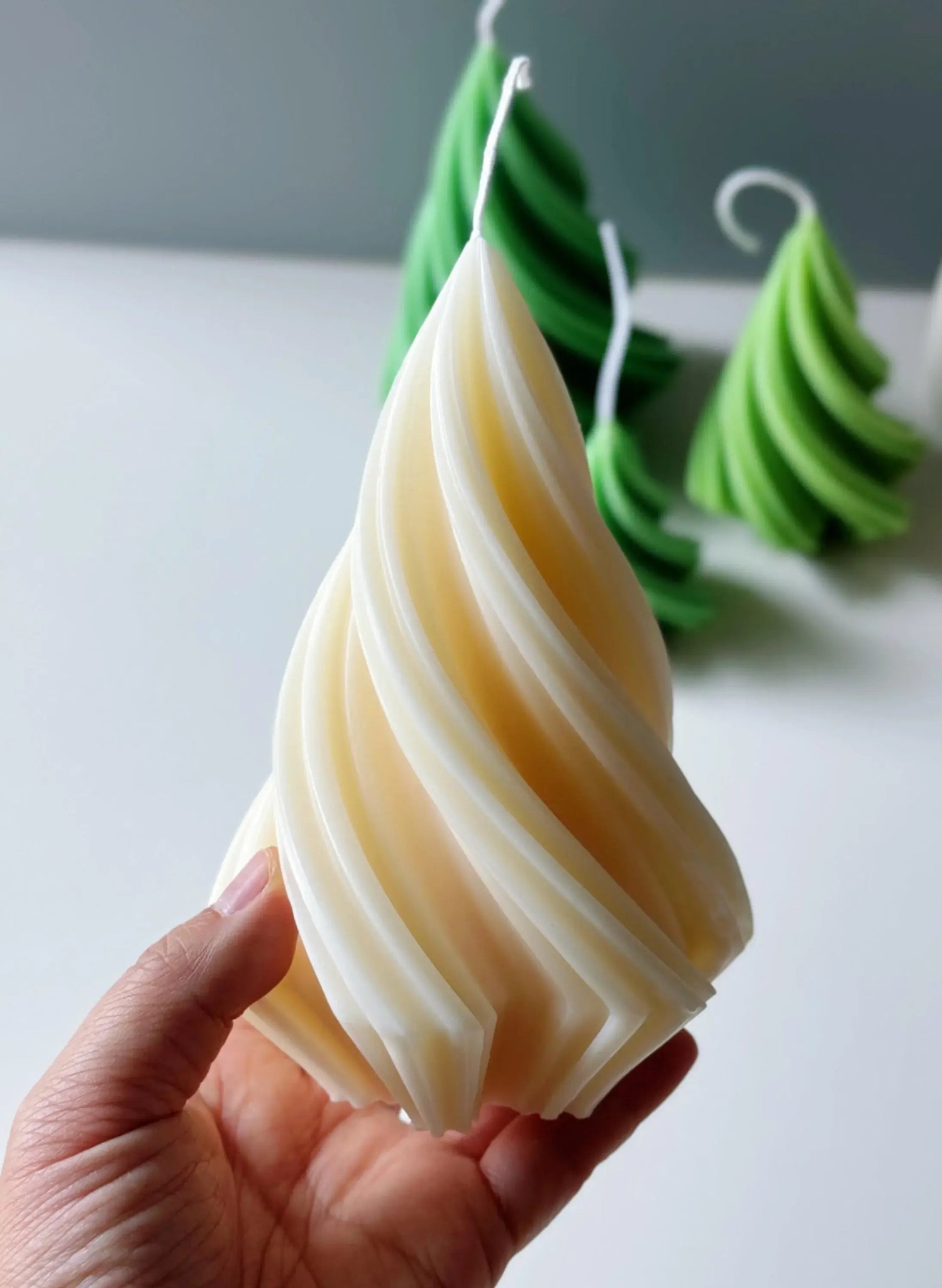 Crazy About Candles Modern Swirling Christmas Tree Candles for Elegant Holiday Decor | Direct Furnish