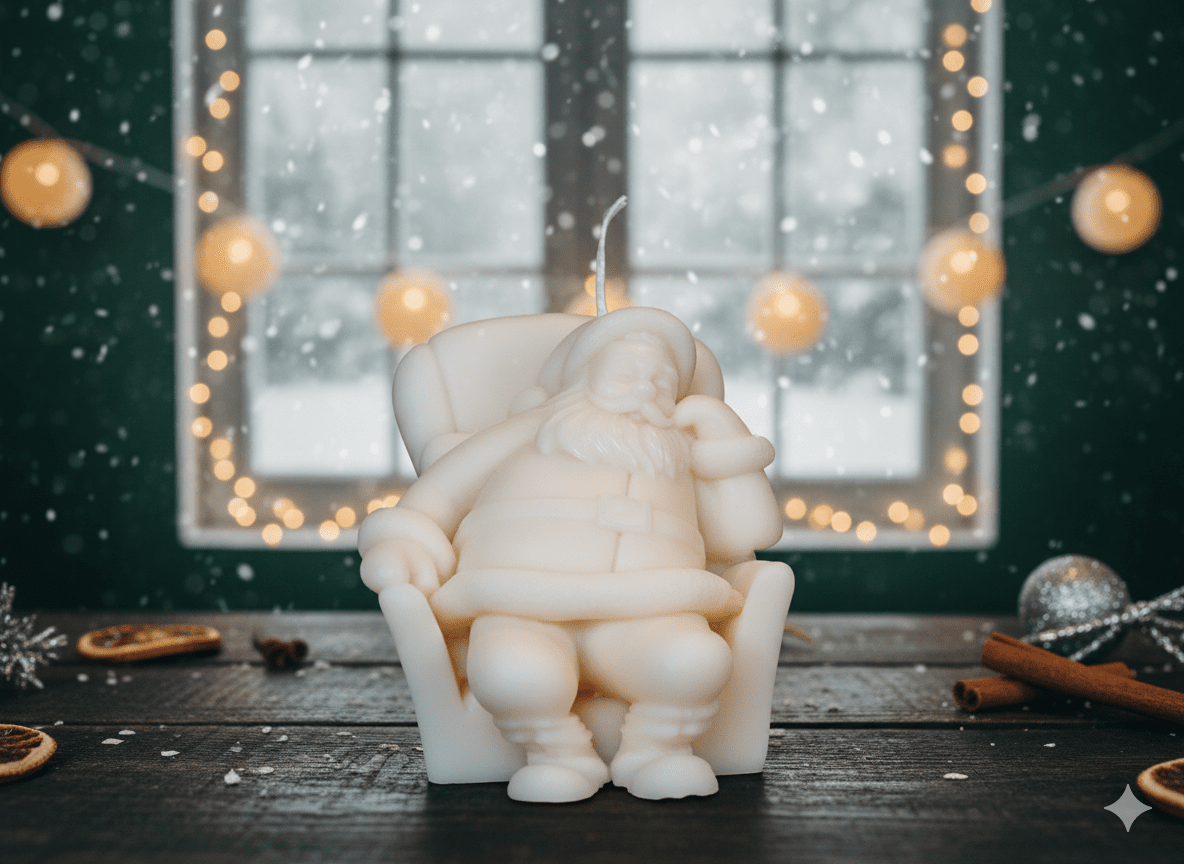Crazy About Candles Napping Santa Candles for a Cozy Holiday Atmosphere | Direct Furnish