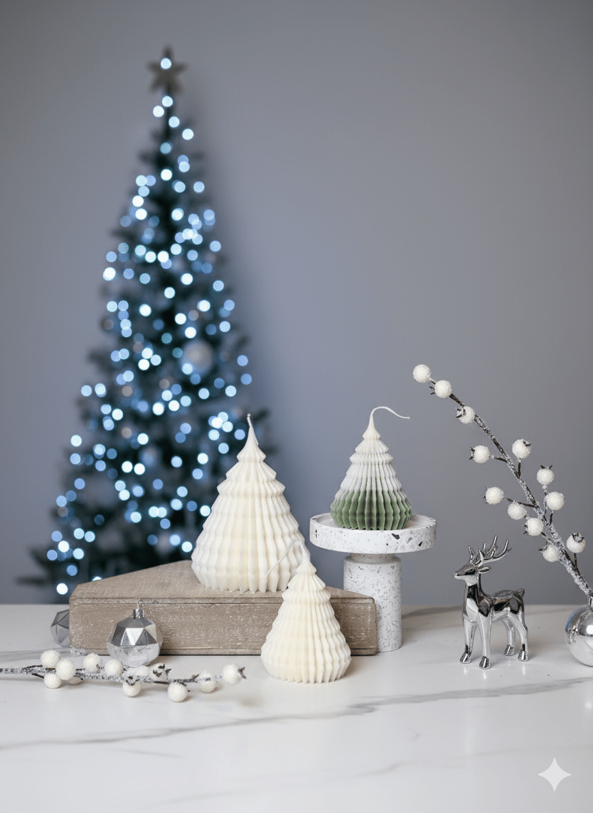 Crazy About Candles Origami Christmas Tree Candles for Festive Holiday Decor | Direct Furnish