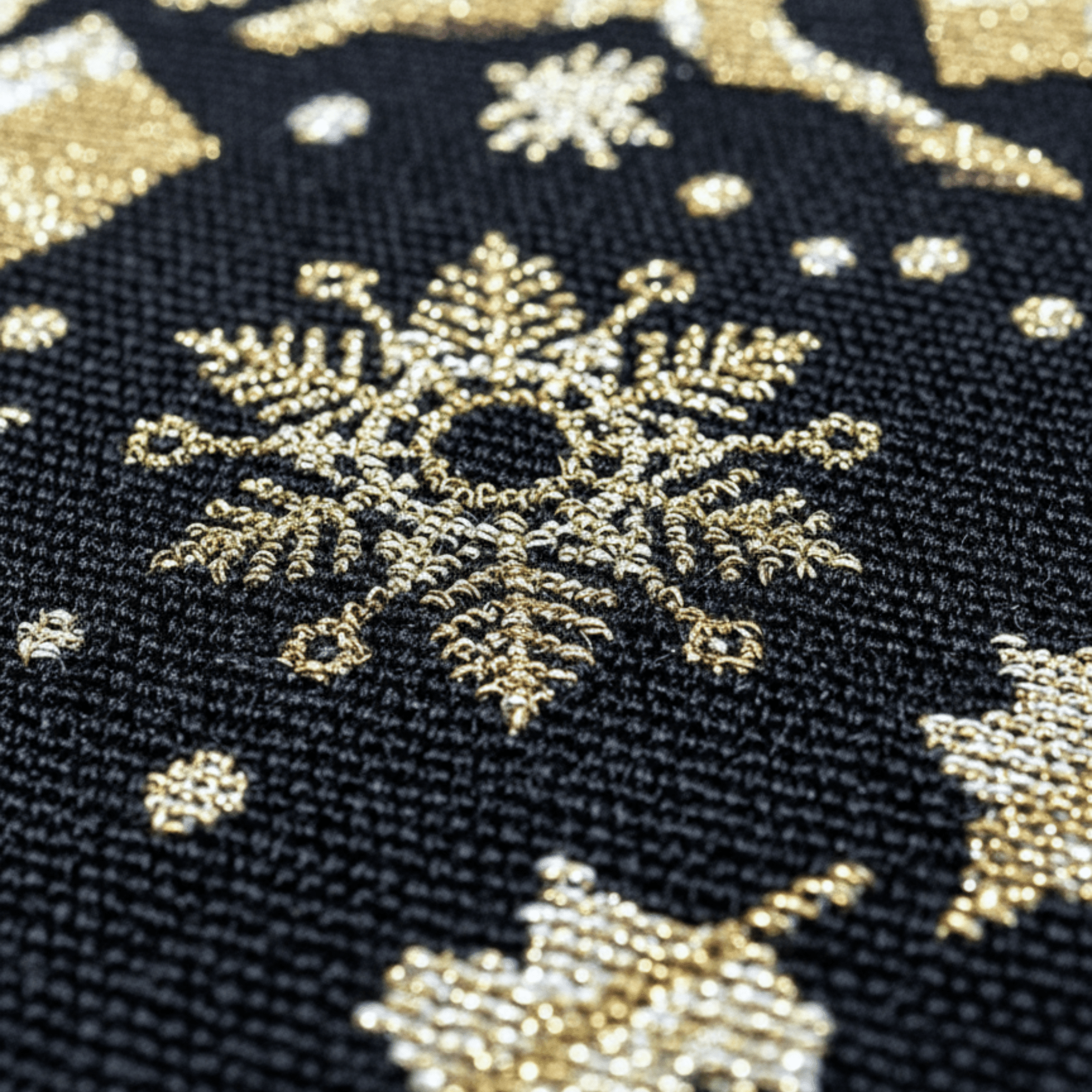 DaDa Bedding Collection DaDa Bedding Magical Golden Reindeer Woven Tapestry Dining Table Runner (18272) | Direct Furnish