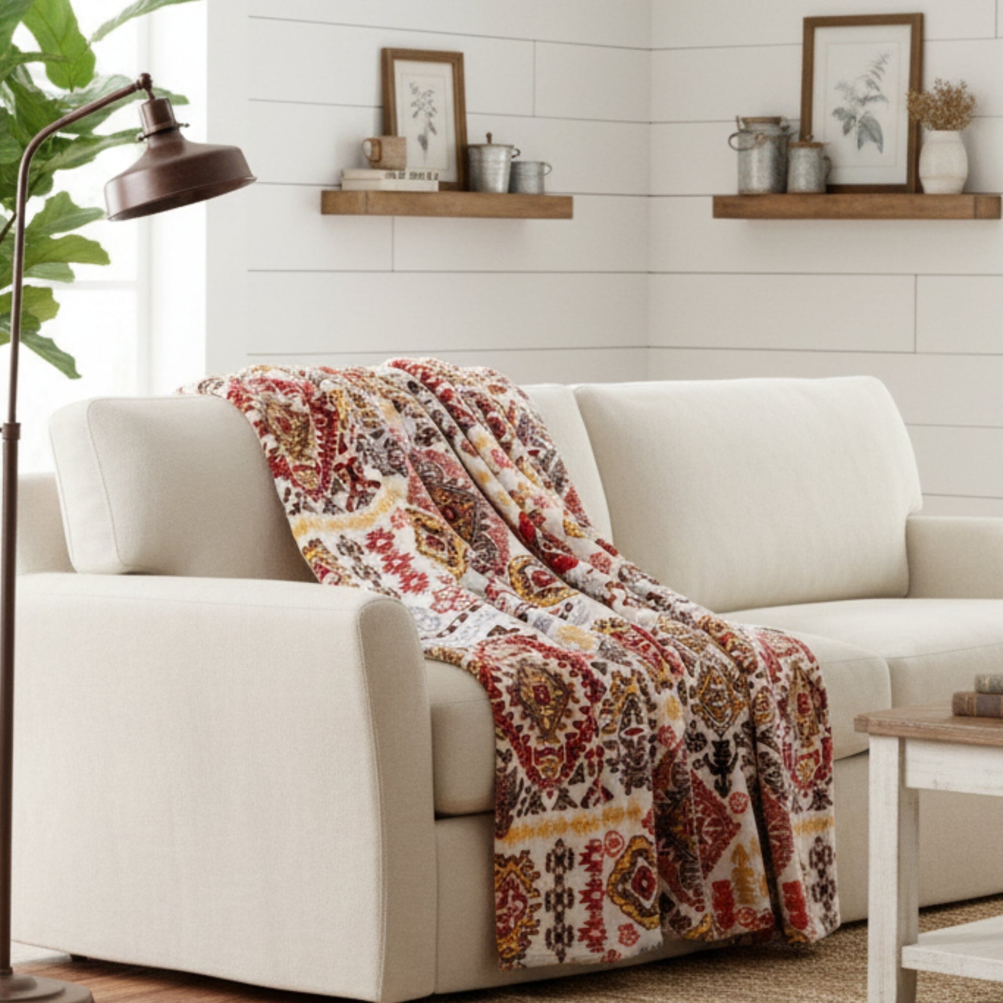 DaDa Bedding Collection DaDa Bedding Southwestern Havana Geometric Soft Plush Fleece Flannel Throw Blanket (XY1012) | Direct Furnish