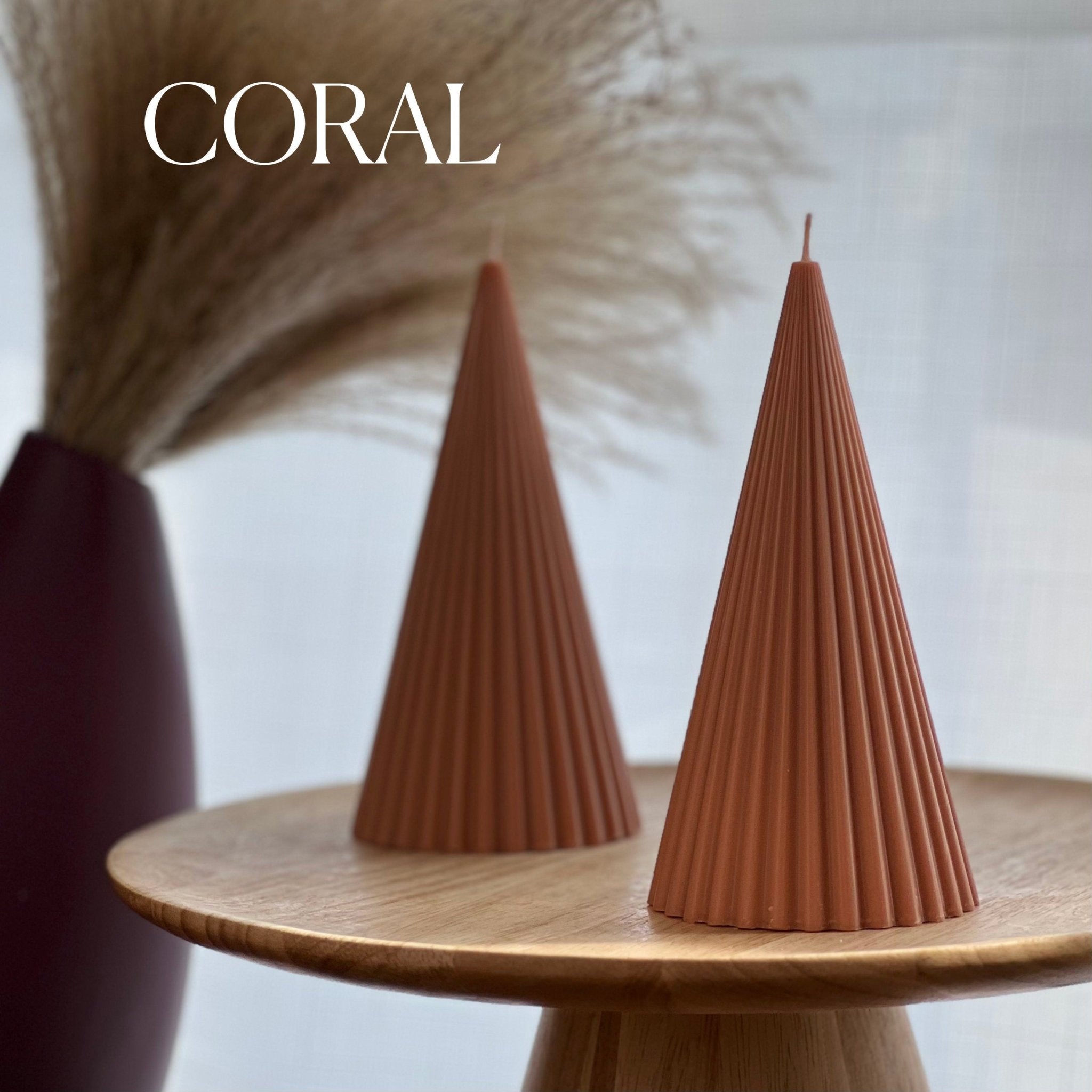 Estelle Studio Ribbed Cone Candles | Direct Furnish