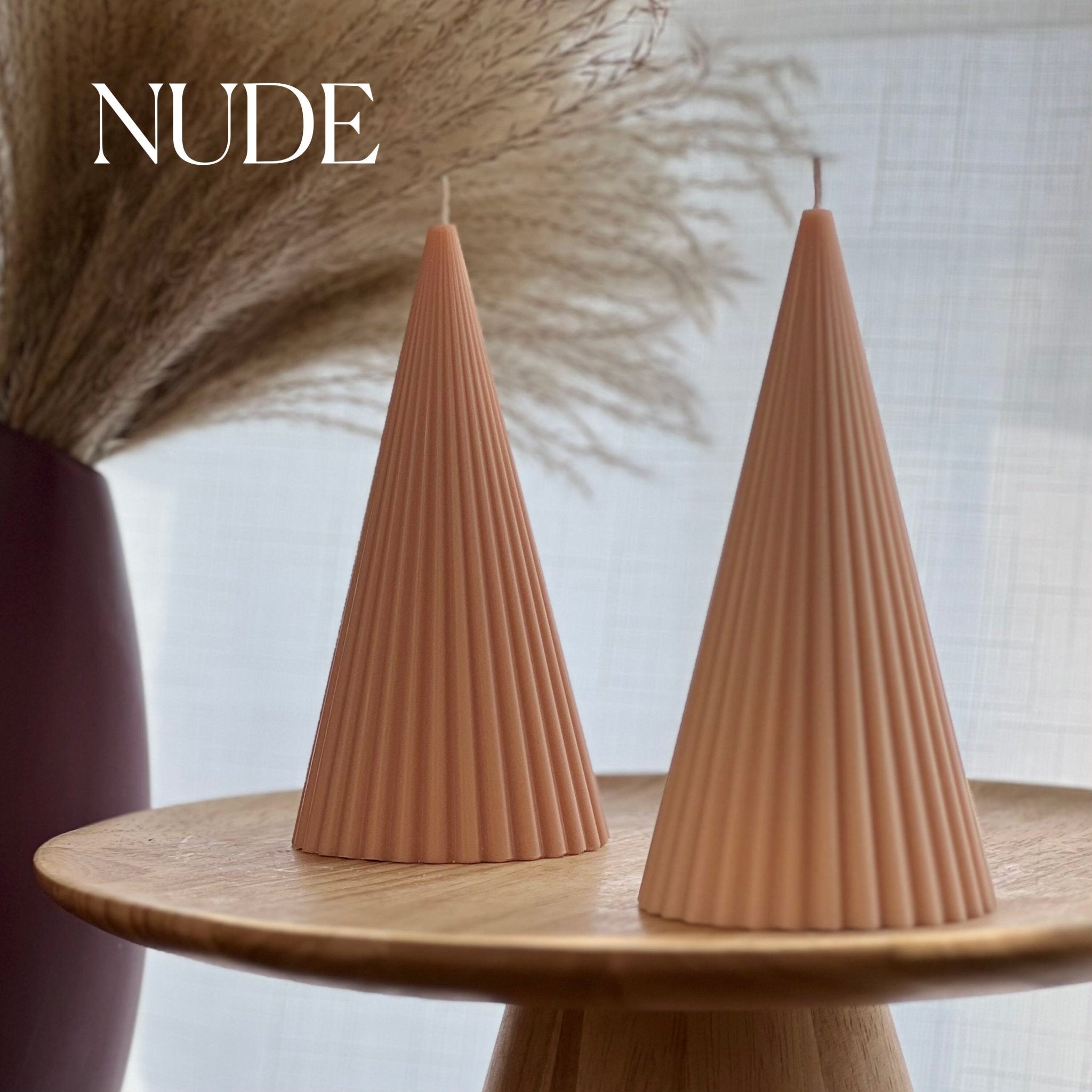Estelle Studio Ribbed Cone Candles | Direct Furnish