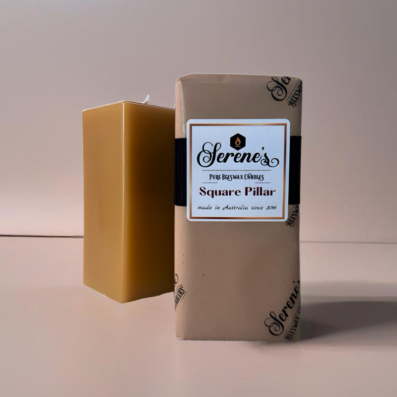 Beeswax Pillar Candles | Square | 18cm