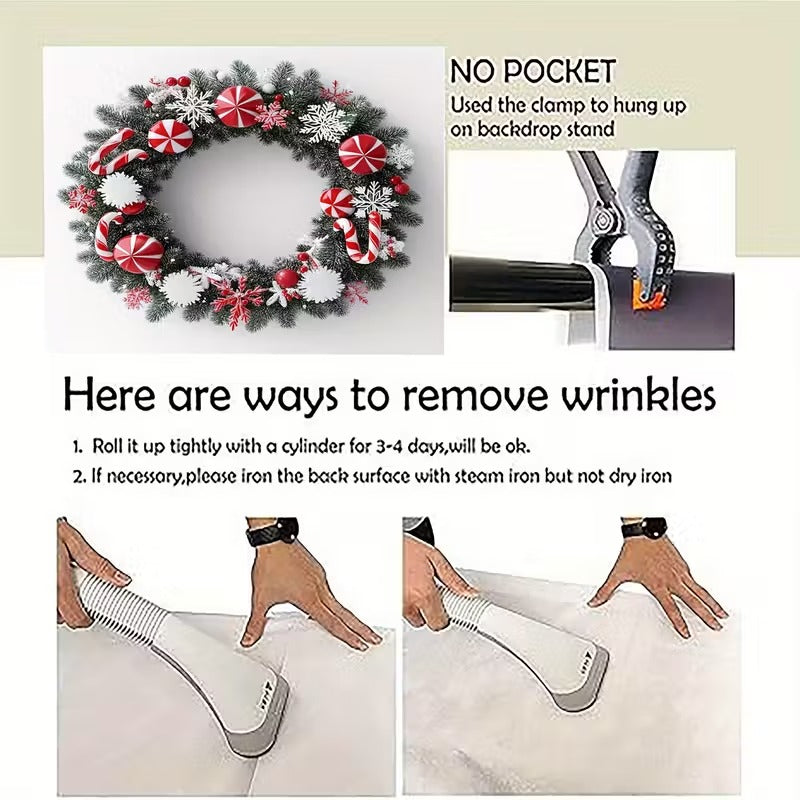 Christmas Wreath with Candy Canes & Snowflakes